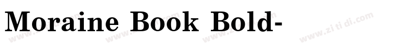 Moraine Book Bold字体转换